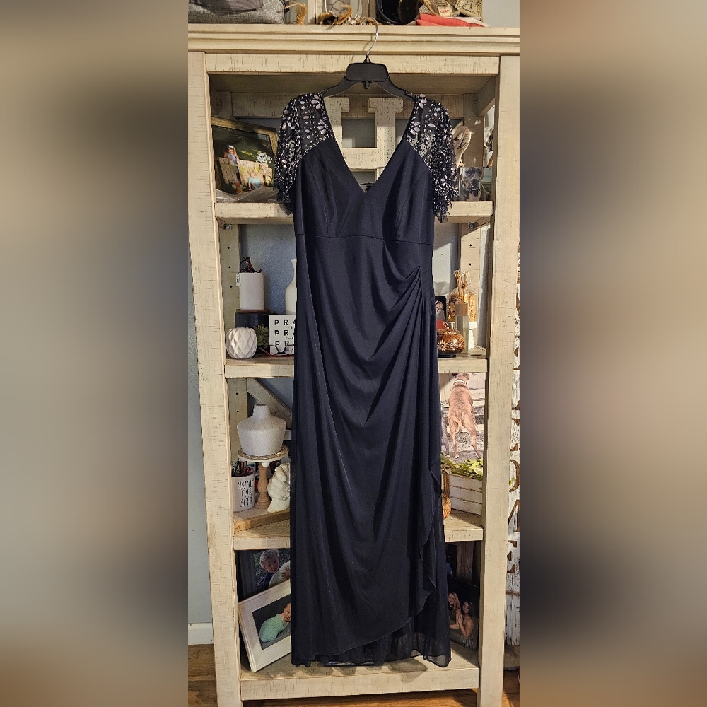 Elegant Navy Formal Mother Of The Bride Dress